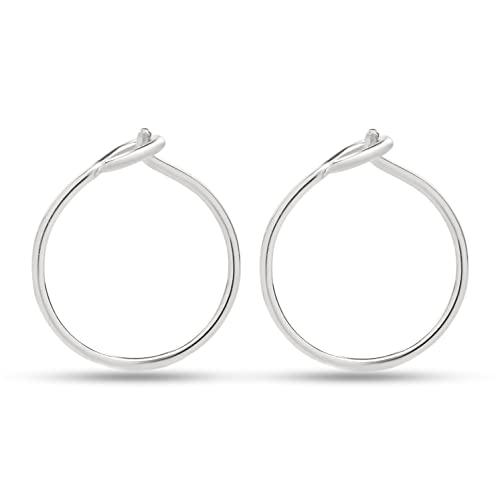 Sterling Silver Small Huggie Hoop Earrings for Women Girls, Hypoallergenic Tiny Thin Silver Hoops