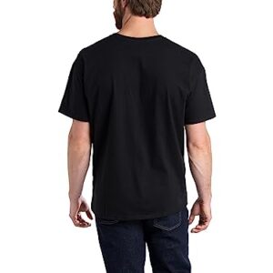 Fruit of the Loom Men's Eversoft Cotton T-Shirts (S-4XL), Crew-2 Pack-Black, 4X-Large