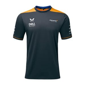 mclaren f1 men's 2022 team replica set up t-shirt (2xl, dark grey)