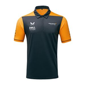 mclaren f1 men's 2022 team polo shirt (l, dark grey)