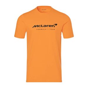 mclaren f1 men's core essentials logo t-shirt (l, orange)