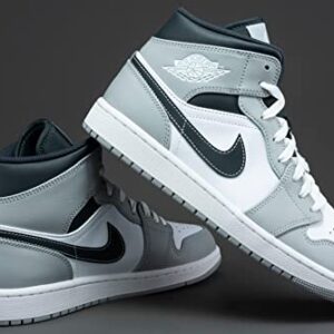 Nike Men's Air Jordan 1 Mid Fitness Shoes, Gray, Size 8 US
