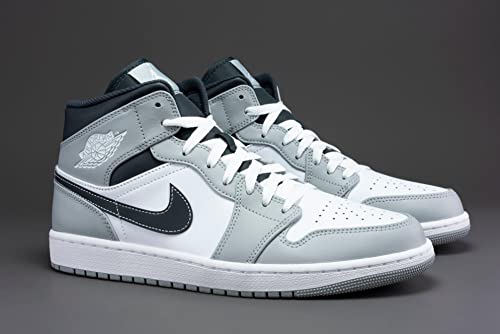 Nike Men's Air Jordan 1 Mid Fitness Shoes, Gray, Size 8 US