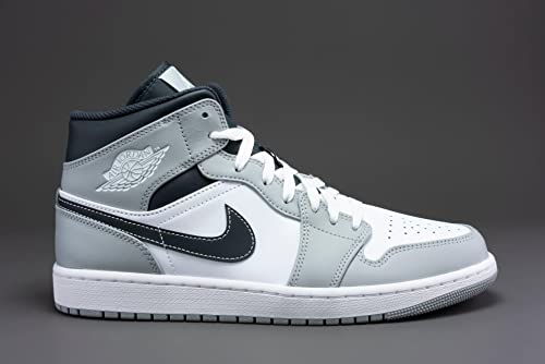 Nike Men's Air Jordan 1 Mid Fitness Shoes, Gray, Size 8 US