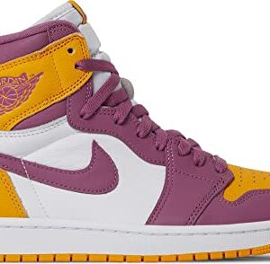 Nike Men's Air Jordan 1 High Retro OG 'Brotherhood' Basketball Shoes, University Gold/Light Bordeaux, 9