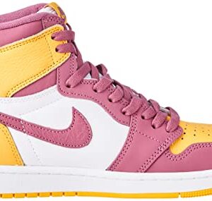 Nike Men's Air Jordan 1 High Retro OG 'Brotherhood' Basketball Shoes, University Gold/Light Bordeaux, 10