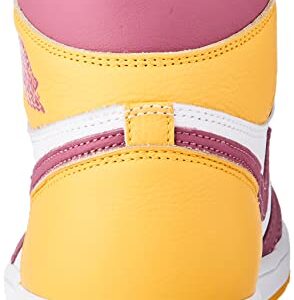 Nike Men's Air Jordan 1 High Retro OG 'Brotherhood' Basketball Shoes, University Gold/Light Bordeaux, 10