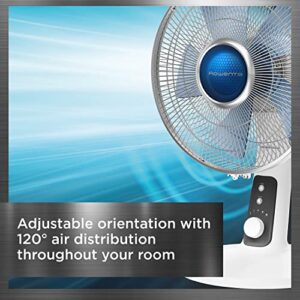 Rowenta Turbo Silence Table Fan 12 Inches Ultra Quiet Fan Oscillating, Portable, 4 Speeds, Manual Turn Dial, Indoor VU2730