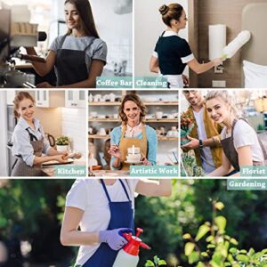 Aoipend Japanese Apron for Women with 2 Roomy Pockets Linen Cross Back Aprons Cute Pinafore Dress For Kitchen Cooking Baking Work Gardening Painting Crafting Grey (Grey)