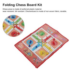 Shanrya Chess Game Set, Roll Up Chess Board Set Portable Lightweight Folding for Entertainment