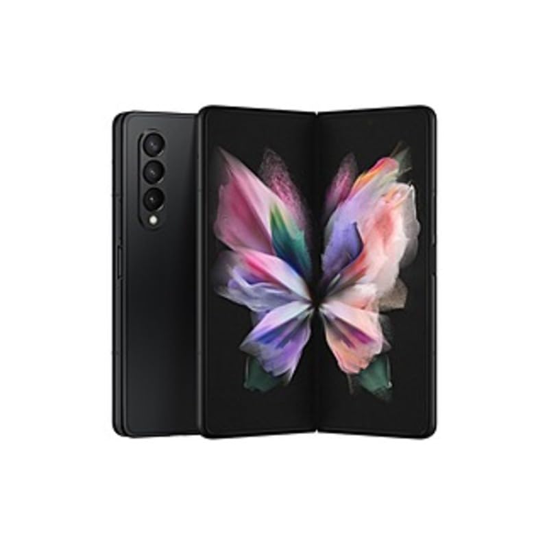 Samsung Galaxy Z Fold3 Fold 3 5G T-Mobile Locked Android Cell Phone US Version Smartphone Tablet 2-in-1 Foldable Dual Screen Under Display Camera - (Renewed) (256GB, Phantom Black)