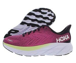 hoka one one clifton 8 womens shoes size 6, color: blue graphite/ibis rose