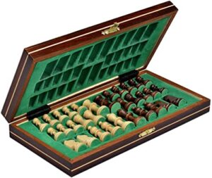 chess and games shop muba wooden tournament chess set with wooden board and chess pieces - chessmen - european (10.5.'' (27cm) - magnet)