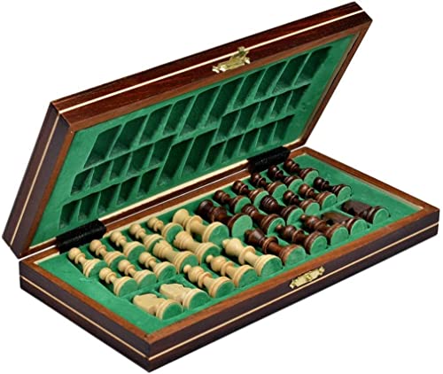 Chess and games shop Muba Wooden Tournament Chess Set with Wooden Board and Chess Pieces - Chessmen - European (10.5.'' (27cm) - Magnet)