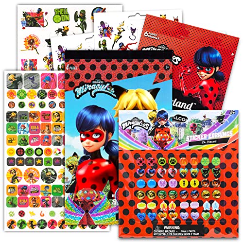 Zagtoon Miraculous Ladybug Ultimate Sticker Set - Miraculous Ladybug Party Supplies Bundle with Over 400 Stickers Featuring miraulous ladybug party supplies