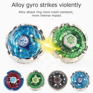 Bey Battling Top Burst Gyro Toy Set, Battling Game Toys, 2 Launchers, 4 Spinning Tops, High Performance Tops with Launcher and Arena for Kids Children Boys Ages 6+