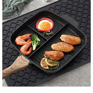 AMOAMI-Dish Drying Mats for Kitchen Counter Heat Resistant Mat Kitchen Gadgets Kitchen Accessories (16" x 24", BLACK)