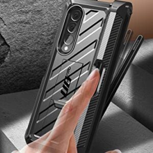 SUPCASE Unicorn Beetle Pro Series Case for Samsung Galaxy Z Fold 3 5G (2021), Full-Body Dual Layer Rugged Case with Built-in Screen Protector & Kickstand & S Pen Slot (Black)