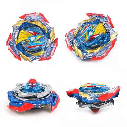 Bey Burst Gyro Toy Set Metal Fusion Attack Top Grip Toy Blade Set Game 2 Top Burst Gyros 2 Two-Way Launcher Great Birthday Gift for Boys Children Kids 6 8 10+