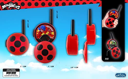 eKids Miraculous Ladybug Walkie Talkies for Kids, Indoor and Outdoor Toys for Kids and Fans of Miraculous Toys for Girls and Boys