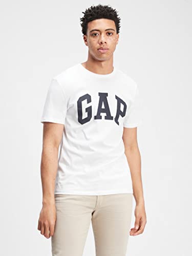 GAP Mens Classic Logo Tee T Shirt, White V2 Global, Large US