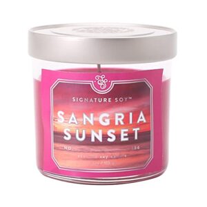 signature soy lidded sangria sunset scented candle
