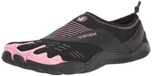 body glove women's cinch water shoe, black/prism pink, 6