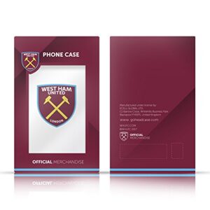 Head Case Designs Officially Licensed West Ham United FC Hexagon Pattern Crest Graphics Soft Gel Case Compatible with Samsung Galaxy S22 Ultra 5G