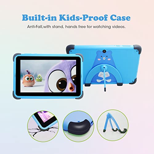 Kids Tablet 8 inch, weelikeit Android 11 Tablets for Kids, 2GB RAM 32GB ROM Children Tablet with AX WiFi6, IPS HD Display,4500 mAh,Kids APP Installed,Parental Control,with Stylus(Blue)