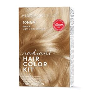 madison reed radiant hair color kit, light golden blonde for superior gray coverage, ammonia-free, 10ngv amalfi blonde, permanent hair dye, pack of 1