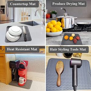 Dish Drying Mat Silicone Drying Mat Heat Resistant Mat for Kitchen Counter Sink Fridge Drawer Liner