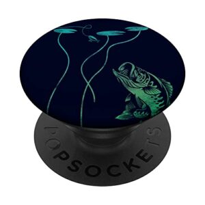 bass fishing bass rising lilly pad largemouth bass popsockets swappable popgrip