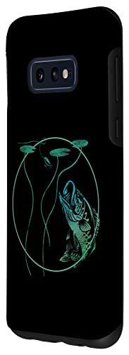 Galaxy S10e Bass Fishing Bass Rising Lilly Pad Largemouth Bass Case