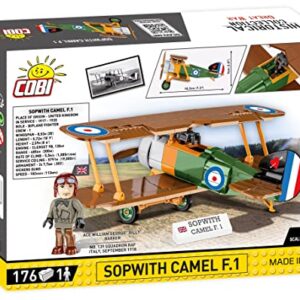 COBI Historical Collection Great War Sopwith F.1 Camel Plane, Multicolor, 175 pieces