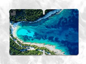 nature landscape beach forest case compatible with ipad mini air pro 7.9 8.3 9.7 10.2 10.9 11 12.9 inch pattern cover new 2022 2021 trifold stand 3 4 5 6 7 8 9 generation 86 (11" pro 1/2/3 gen)