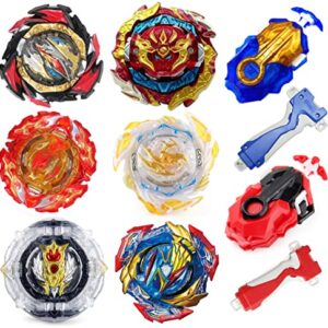 ASVEXKW Bey Battling Top Burst Gyro Toy Set Toy Gift for Children Boys Ages 6 8 10 12+ Combat Battling Game 6 Burst Spinning Tops 2 Two Way Launchers Grip Starter