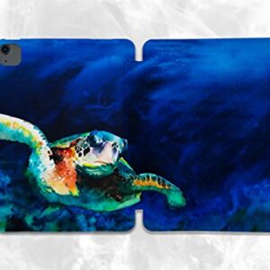 Cute Ocean Turtle Painted case Compatible with iPad Mini Air Pro 7.9 8.3 9.7 10.2 10.9 11 12.9 inch Pattern Cover New 2022 2021 Trifold Stand 3 4 5 6 7 8 9 Generation 91 (12.9 Pro 3/4/5 gen)