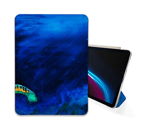 Cute Ocean Turtle Painted case Compatible with iPad Mini Air Pro 7.9 8.3 9.7 10.2 10.9 11 12.9 inch Pattern Cover New 2022 2021 Trifold Stand 3 4 5 6 7 8 9 Generation 91 (12.9 Pro 3/4/5 gen)