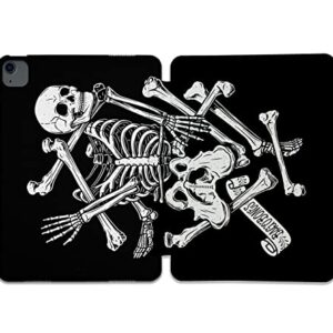 Halloween Skeleton Bones Skull Pattern Case Compatible with All Generations iPad Air Pro Mini 5 6 11 inch 12.9 10.9 10.2 9.7 7.9 Plastic Fabric Cover Slim Smart Stand SN517 (8.3" Mini 6th gen)