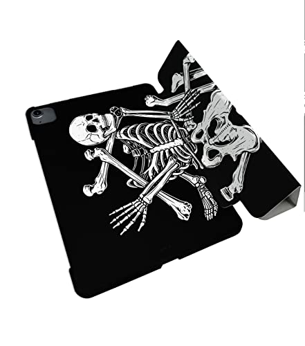 Halloween Skeleton Bones Skull Pattern Case Compatible with All Generations iPad Air Pro Mini 5 6 11 inch 12.9 10.9 10.2 9.7 7.9 Plastic Fabric Cover Slim Smart Stand SN517 (8.3" Mini 6th gen)