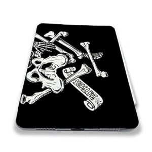 Halloween Skeleton Bones Skull Pattern Case Compatible with All Generations iPad Air Pro Mini 5 6 11 inch 12.9 10.9 10.2 9.7 7.9 Plastic Fabric Cover Slim Smart Stand SN517 (8.3" Mini 6th gen)