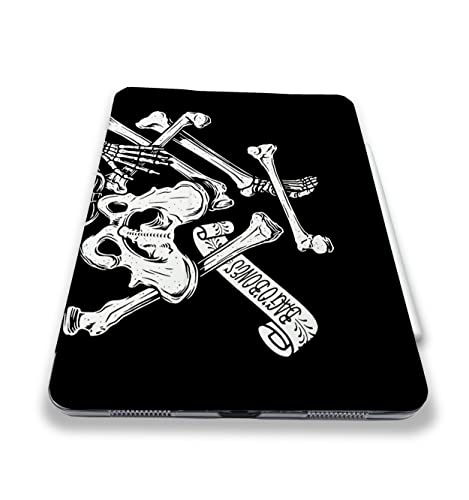 Halloween Skeleton Bones Skull Pattern Case Compatible with All Generations iPad Air Pro Mini 5 6 11 inch 12.9 10.9 10.2 9.7 7.9 Plastic Fabric Cover Slim Smart Stand SN517 (8.3" Mini 6th gen)