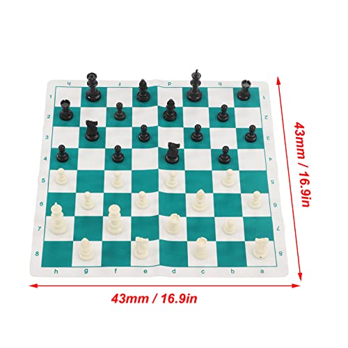 Roll Up Chess Board Set, Light Increase Feelings Travel Chess Set for Travel for Picnic(Wang Gao 75MM)