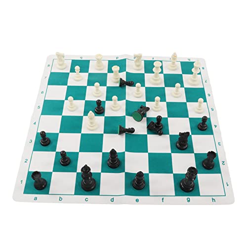 Roll Up Chess Board Set, Light Increase Feelings Travel Chess Set for Travel for Picnic(Wang Gao 75MM)