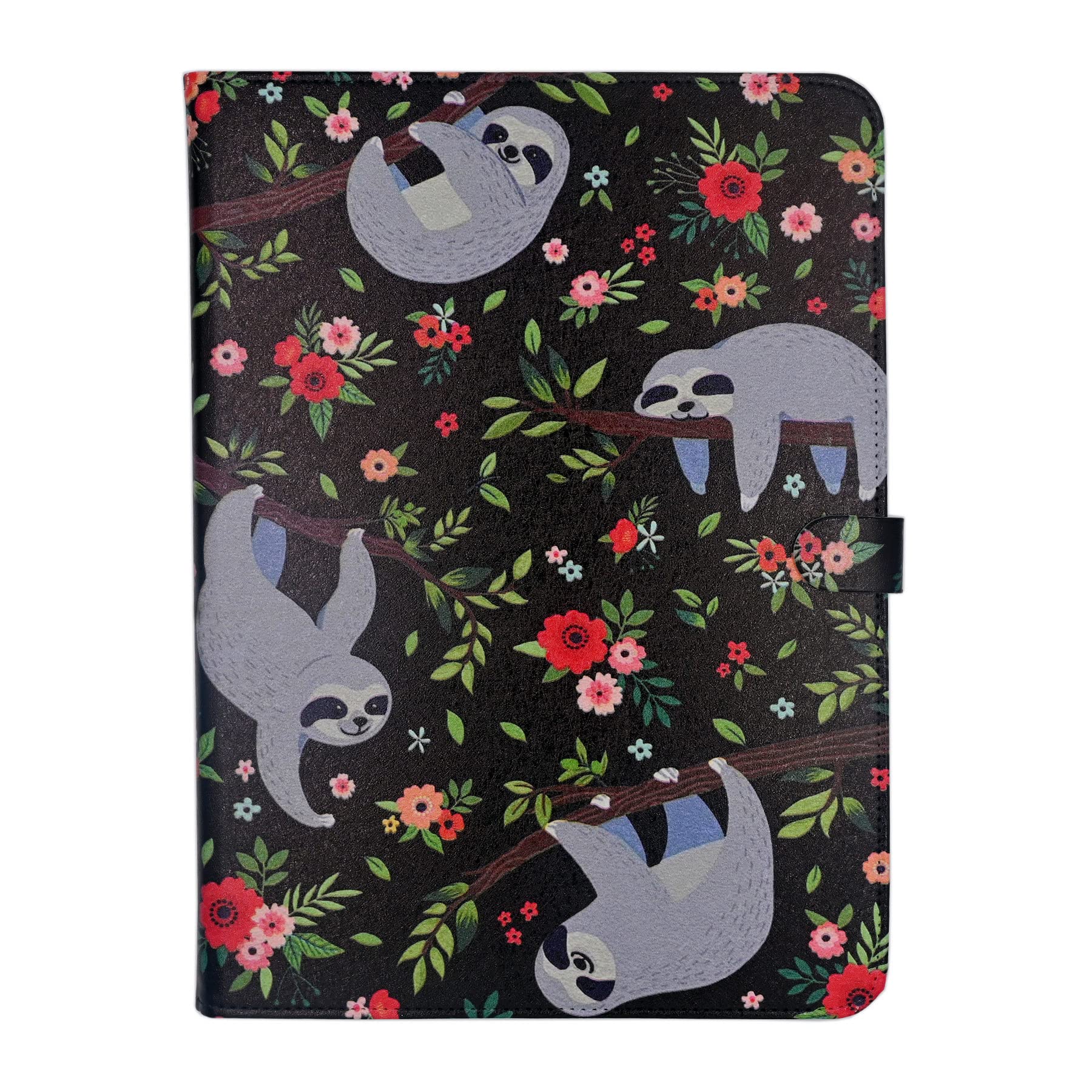 YHB Case for All-New Fire HD 10 & 10 Plus Tablet (11th Generation, 2021 Release), Slim Protective Case Folding Stand Multi-Angle Viewing TPU Back Cover, Cute Sloth