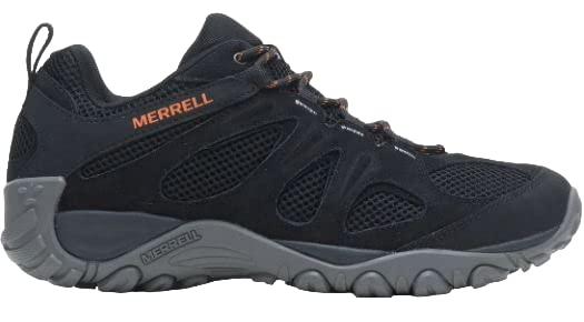 Merrell Men's Yokota 2 Hiking Shoe, Black/Exuberance, 10.5 M US