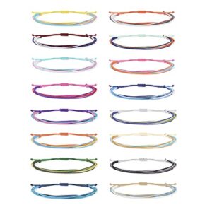 long tiantian waterproof string bracelets for girls summer wave bracelet friendship handmade wave bracelet (p-16pcs-string bracelets)