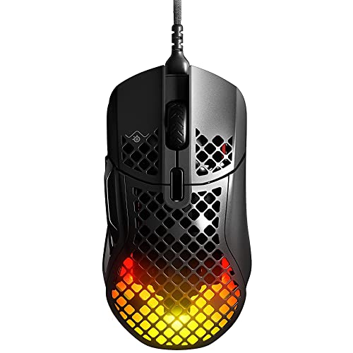 SteelSeries Aerox 5 Gaming Mouse – Ultra Lightweight 66g – 9 Programmable Buttons – IP54 Water Resistant – PC/MAC – FPS, MOBA, Battle Royale, MMO, RPG