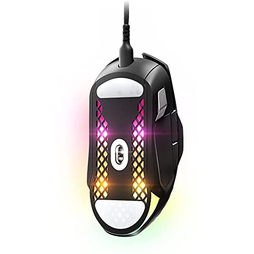 SteelSeries Aerox 5 Gaming Mouse – Ultra Lightweight 66g – 9 Programmable Buttons – IP54 Water Resistant – PC/MAC – FPS, MOBA, Battle Royale, MMO, RPG