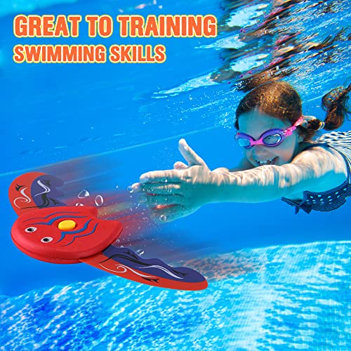 2 Pack Stingray Underwater Glider, Swimming Diving Pool Toys, Adjustable Fins, Self-propelled, Fun Water Games for Little Ones and Adult